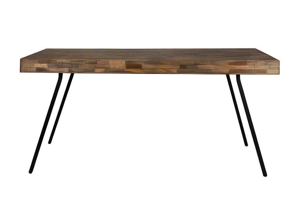 Ventoriq - Vintage 160cm Wood and Steel Dining Table BGQI21134