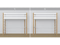Wooden loft bed N01 White / Natural Oak 120x200 FSAZ06616