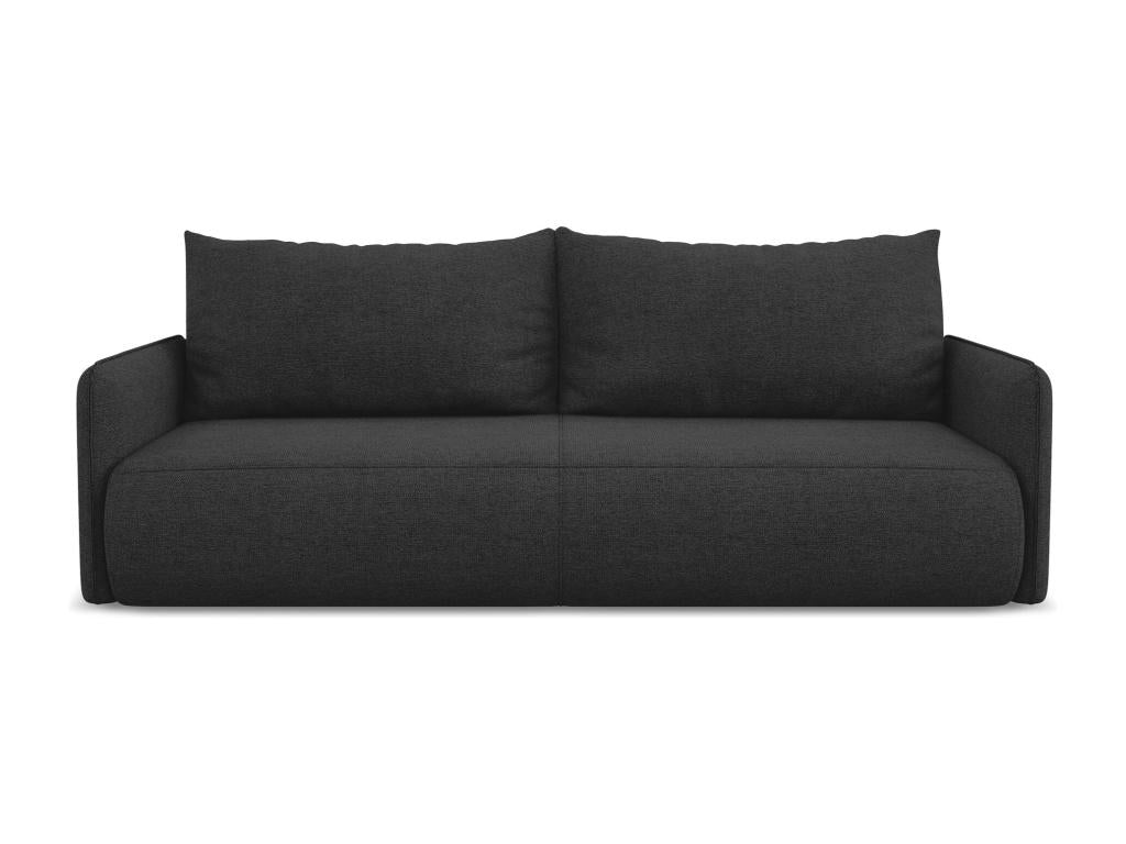 3-seater convertible sofa in chenille fabric - anthracite - Ventoriq TKDW84229