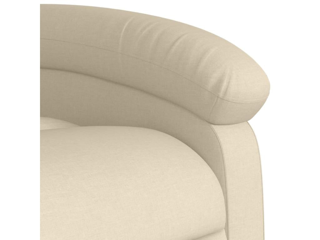 Cream Fabric Reclining Massage Chair RREX48207