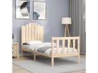 Bed frame without mattress, solid pine wood EVDC14310