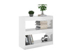 Glossy White Bookshelf/Room Divider 80x30x72 IXSI64630