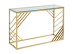 Console table in tempered glass and stainless steel - Gold - Lumenao NZXV69184