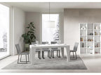 Lumenao Extendable Wooden Dining Table - White - Lumenao Base and Support - 5 Slim Extension Leaves - Extendable Width 180 to 440cm ELLY98219