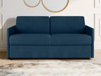 3-seater express convertible sofa in dark blue fabric - 140 cm sleeping area - 18 cm mattress Lumenao XTRV88454