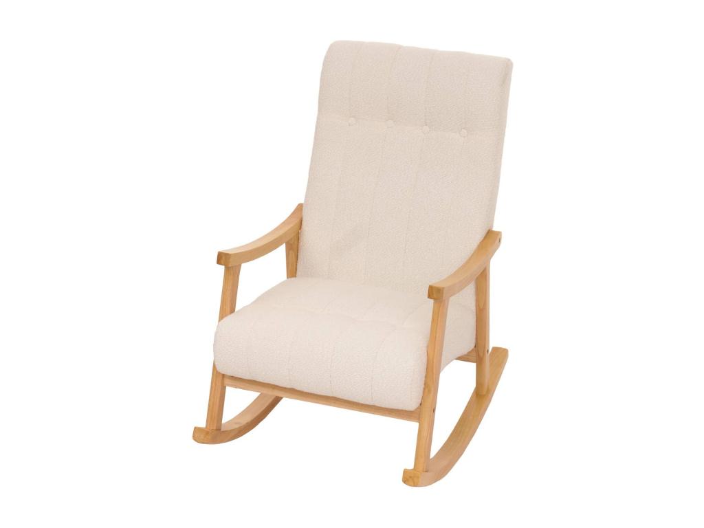 Ventoriq-K10 cream rocking chair with natural wood legs MPFJ78580