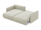 Ventoriq CJVD71199 2.5-seater left-hand corner sofa bed in textured fabric - light beige