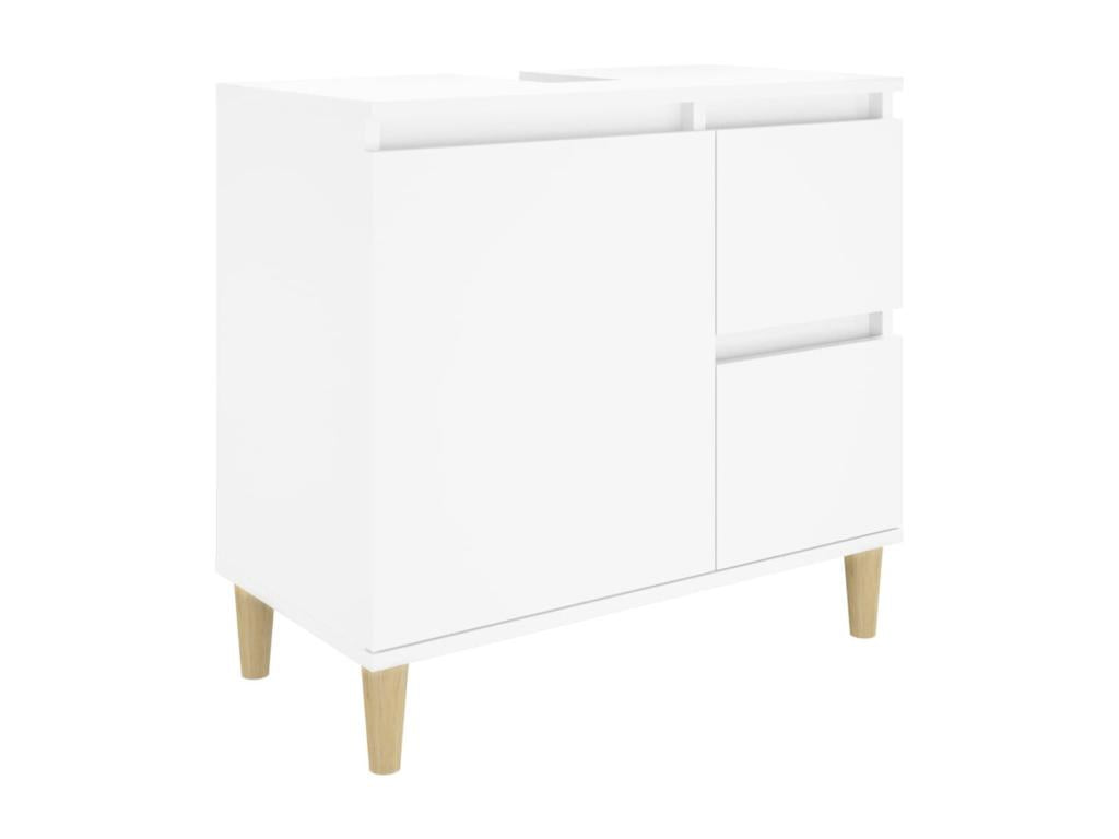 3-piece bathroom cabinet set, white engineered wood GTGA44194