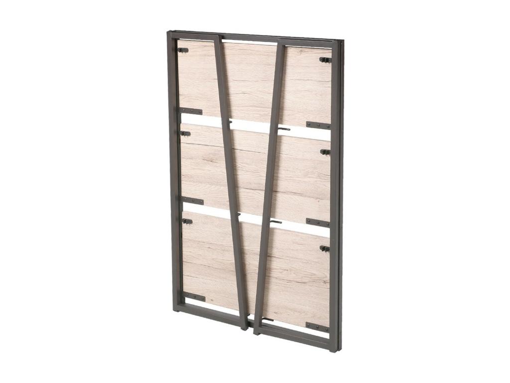 Shelves - 3-tier folding display stand from the Ventoriq collection – Industrial style, oak and black finish KFJA83126
