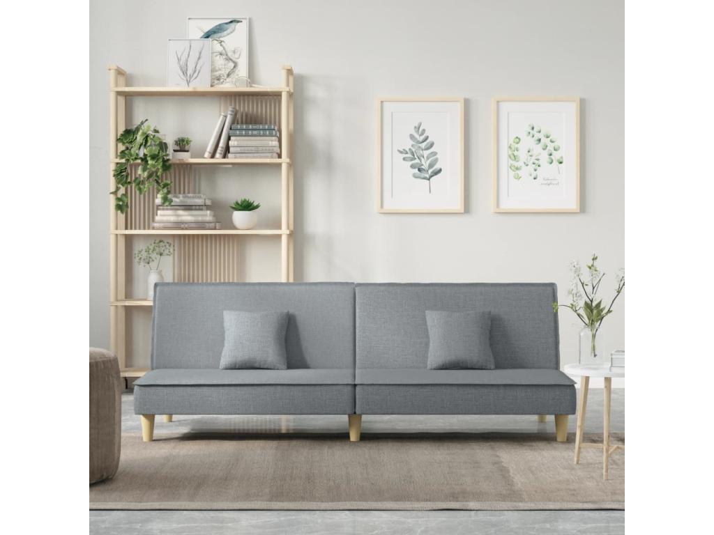 Sofa bed in light grey fabric UXAW62644