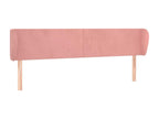Pink headboard with wings, 183x23x78/88 cm, velvet, XEYG09572
