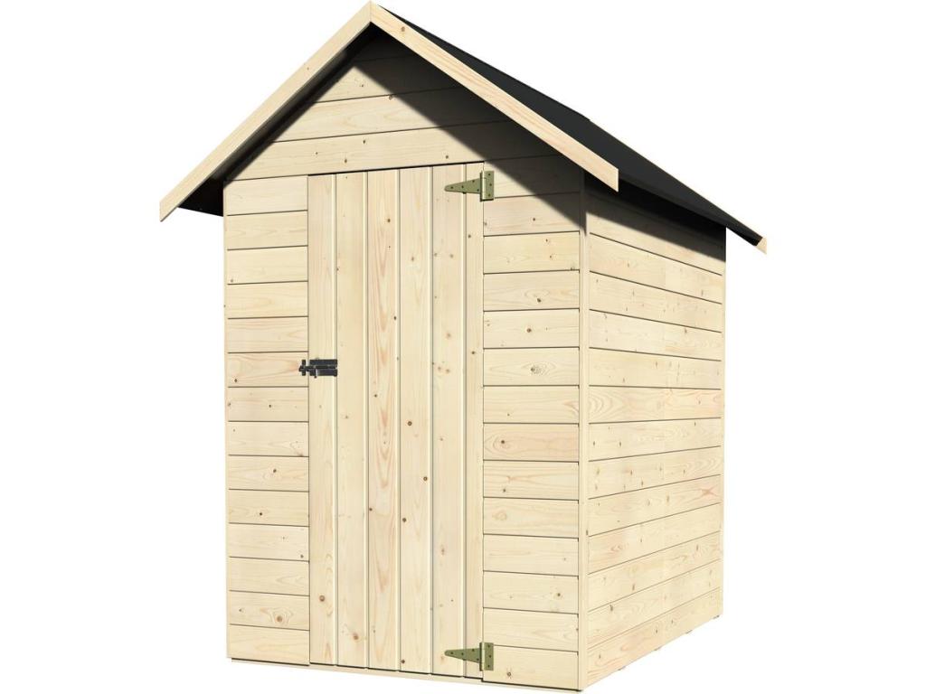 Lumenao wooden garden shed - 1.98 m² - 1.22x1.62x2 m - 12 mm SZOF52057