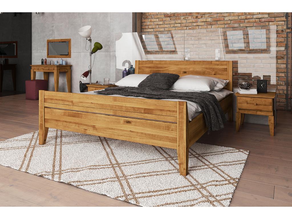 Ventoriq 8 - 200x200 cm bed in natural oiled wild oak CFLR08022