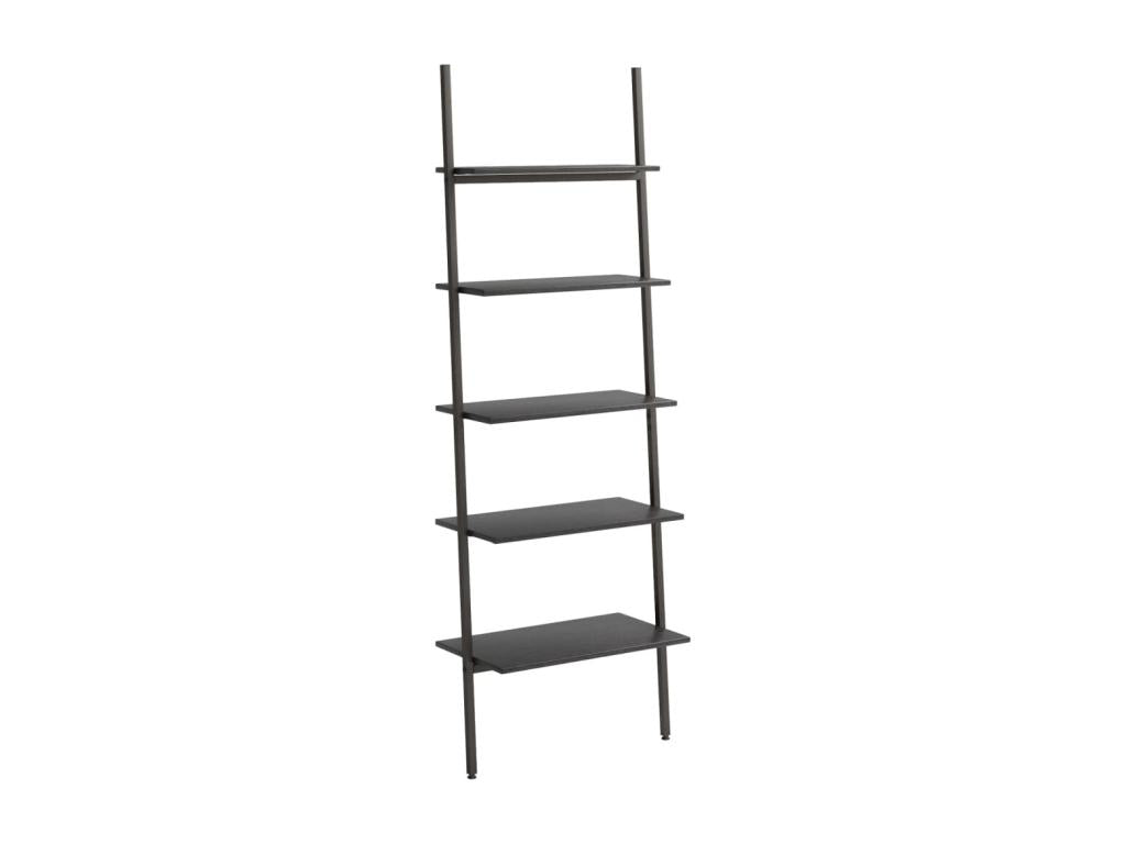 5-Tier Slanted Shelf, Black, 64x34x185.5 cm EXSH06060