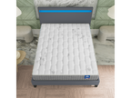 Pocket spring mattress set for bed with headboard, 140x190 cm, 25cm thick, memory foam comfort layer, SFEQ22907