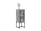 Side cabinet with concrete grey glass door 35x37x100 cm EXEB85447