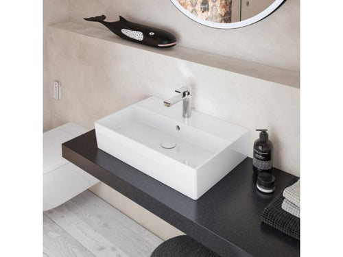 Ventoriq ET BOCH non-closing waste fitting for washbasin without overflow, white SNTL44858