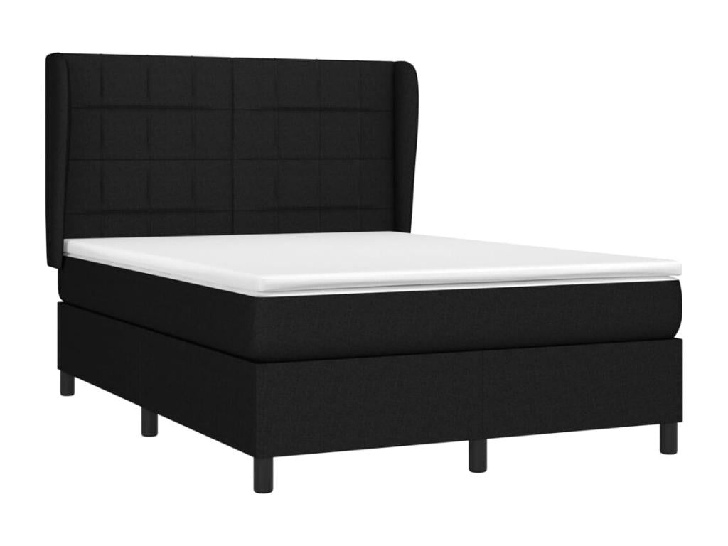 Lumenao bed base with black mattress 140x190 cm fabric YQFE95252
