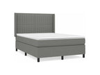 Lumenao bed base with mattress, Dark Grey 140x200 Fabric VYEV63648