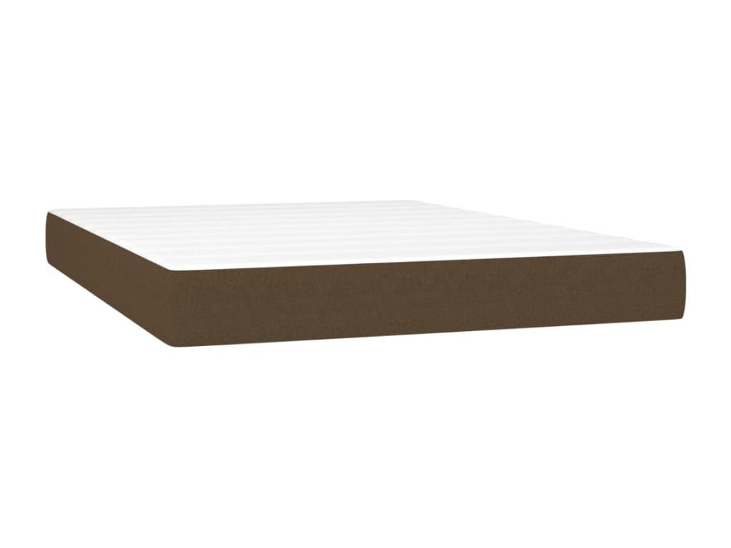 Upholstered bed base with mattress, dark brown, 140x200 cm, CKAI13848