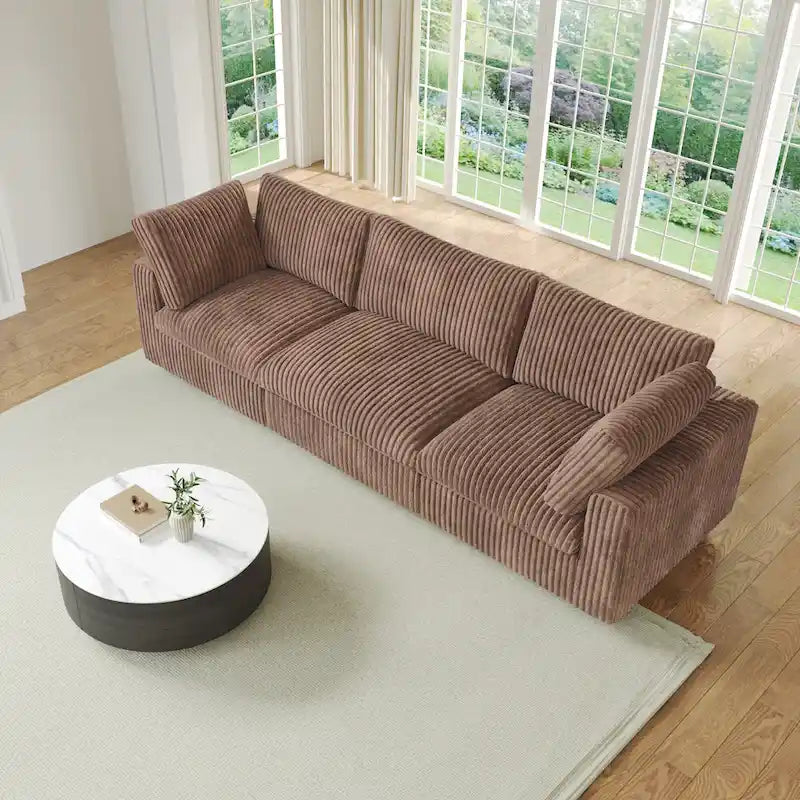 Soft Plush Modular Sectional Sofa Modern Upholstered Living Room Couch
