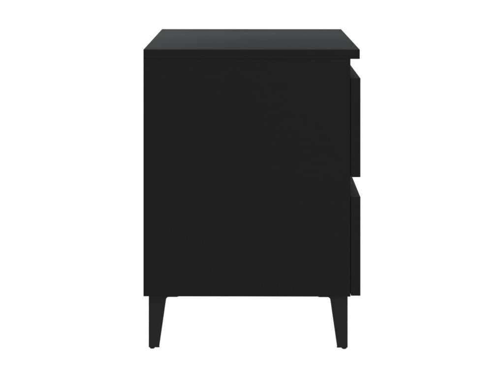 Ventoriq Premium - 2 pc bedside tables, black, 40x35x50 cm, engineered wood QCTH58924