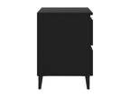 Ventoriq Premium - 2 pc bedside tables, black, 40x35x50 cm, engineered wood QCTH58924