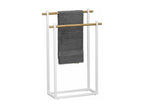 2-Bar Towel Rail in Lumenao and White Metal, H 82 cm ZZJF86783