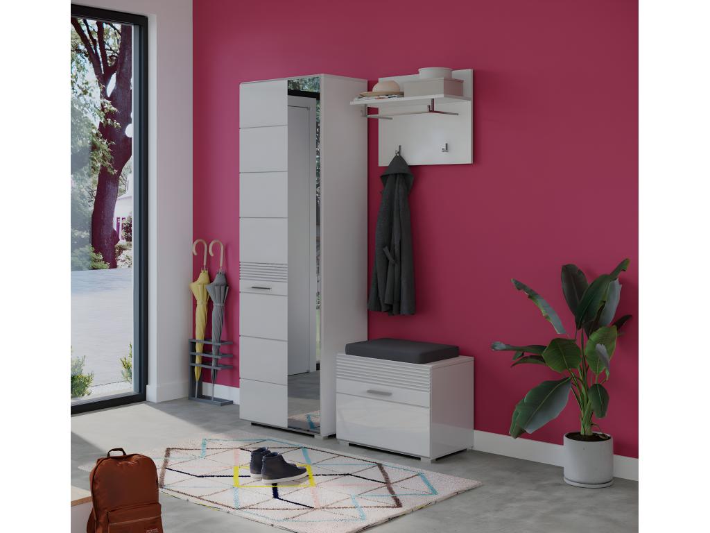 Lumenao bench with storage, white. DJFY43005