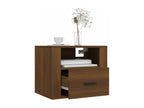 Wall-mounted bedside table, brown oak, 50x36x40 cm, ZDYS96749