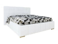 Ventoriq 101 Double White Bed 160x200 Faux Leather Ventoriq Slatted Base 178x216x105cm VXVJ62103