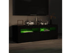 TV stand with LED vents, black, 120x35x40 cm QTER33808