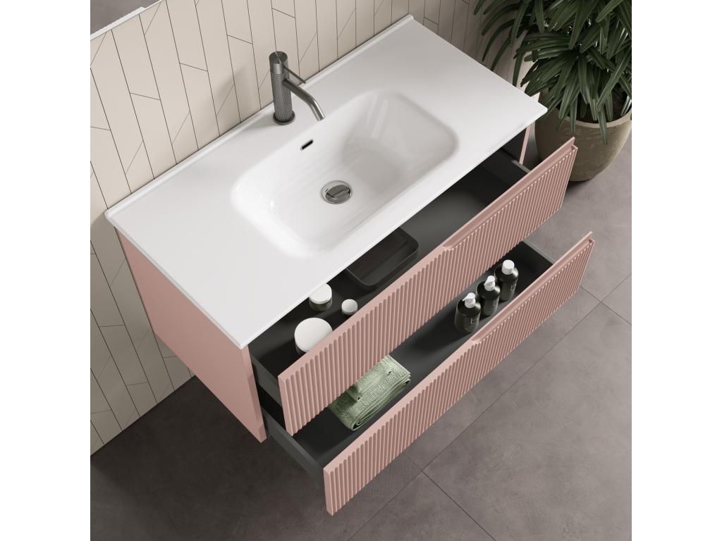 Lumenao 4-piece bathroom set in powder pink FSNL30270