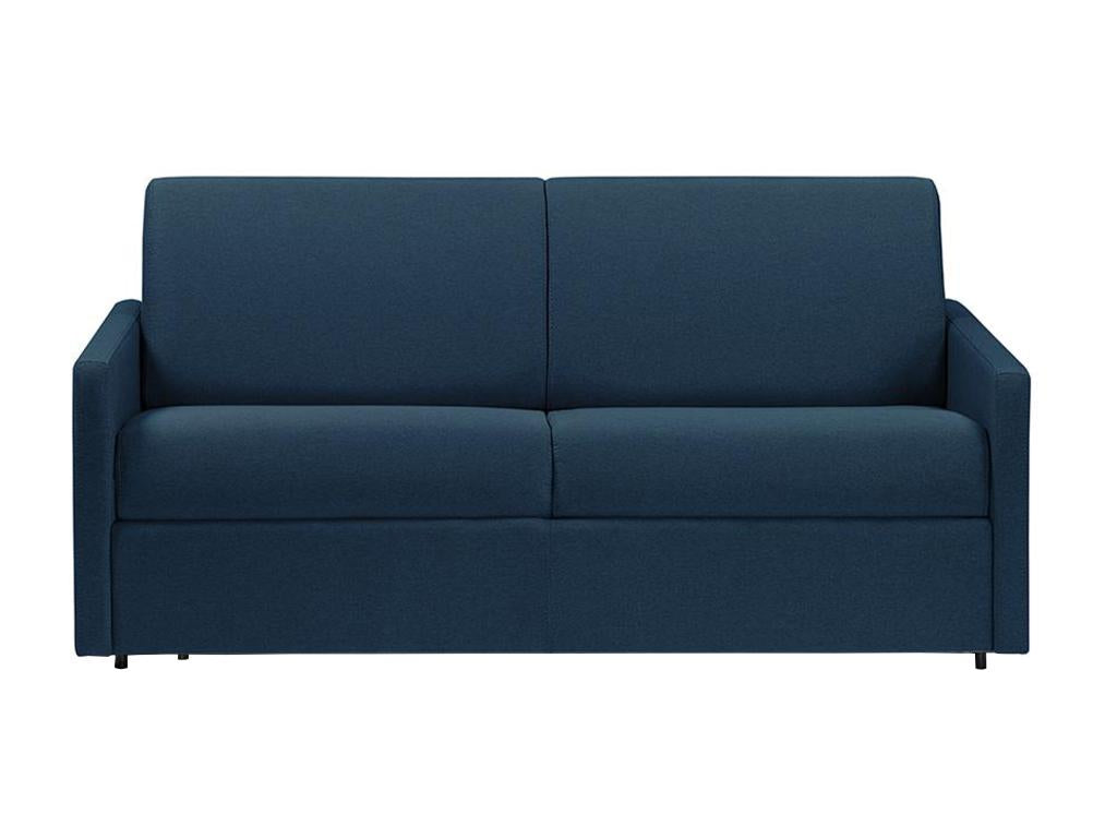 3-seater express convertible sofa in dark blue fabric - 140 cm sleeping area - 18 cm mattress Lumenao XTRV88454