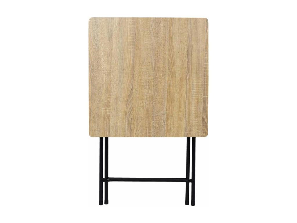 Lumenao Folding Side Table 75cm Natural / Black PSBR36581