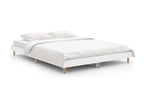 White bed frame 140x190 engineered wood IKKW87481