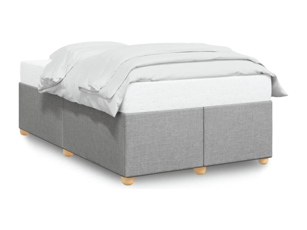 Light grey bed frame without mattress, 120x200 cm, fabric WXDG27618