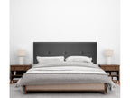 Lumenao Smooth Faux Leather Headboard with Buttons 160x50cm for 150/160cm Beds - Grey BOFG87311