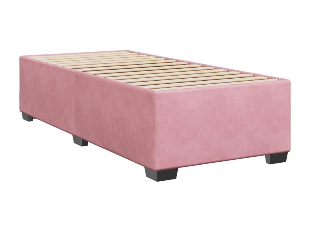 Lumenao bed base with mattress, Rose 100x200 cm Velvet GCWL62563