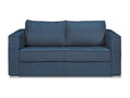 3-seater express convertible sofa in textured blue fabric - 140 cm sleeping area - 18 cm mattress Lumenao RWNY64449