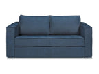 3-seater express convertible sofa in textured blue fabric - 140 cm sleeping area - 18 cm mattress Lumenao RWNY64449