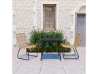 3-Piece Outdoor Dining Set, Wicker Resin and Glass FNCN32163