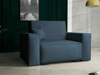 Ventoriq 195 Armchair, Blue, 85x123x98cm, Upholstered, Wooden Legs, UVQH17184