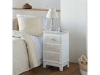 White Wooden Bedside Table 40x30x64h QKJA69539