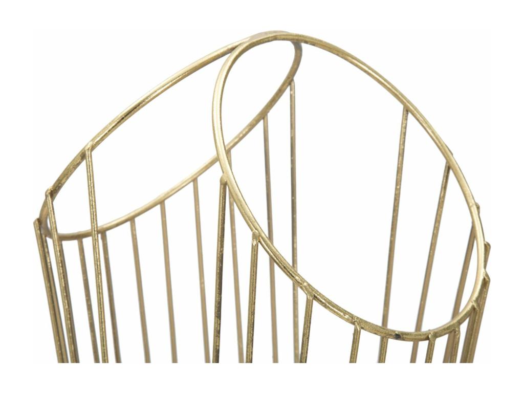 Linear umbrella stand in gold-tone metal, 25.5x18.5x60 cm, CBGU61007