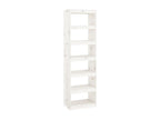White Bookshelf/Room Divider 60x30x199.5cm Solid Pine DCEZ77554
