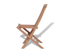 4-Piece Folding Garden Chairs, Solid Teak Wood, OMUK91474