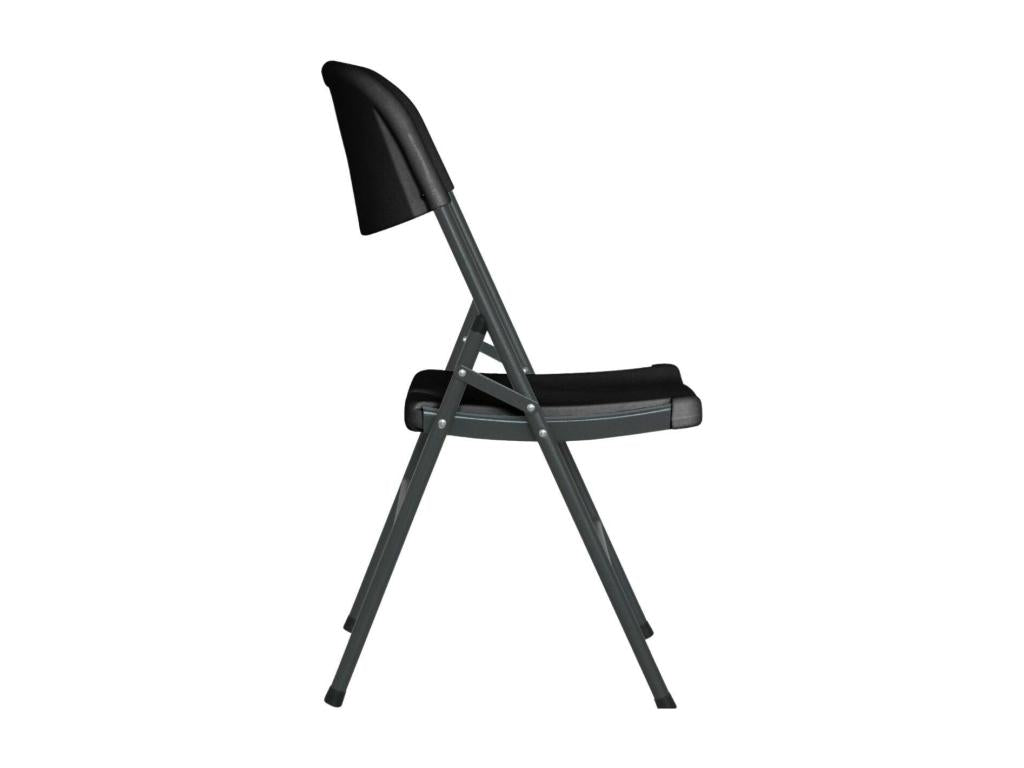 Pack of 8 Folding Chairs with Handles 47x58x87cm Black Lumenao WZUN75238