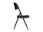 Pack of 8 Folding Chairs with Handles 47x58x87cm Black Lumenao WZUN75238