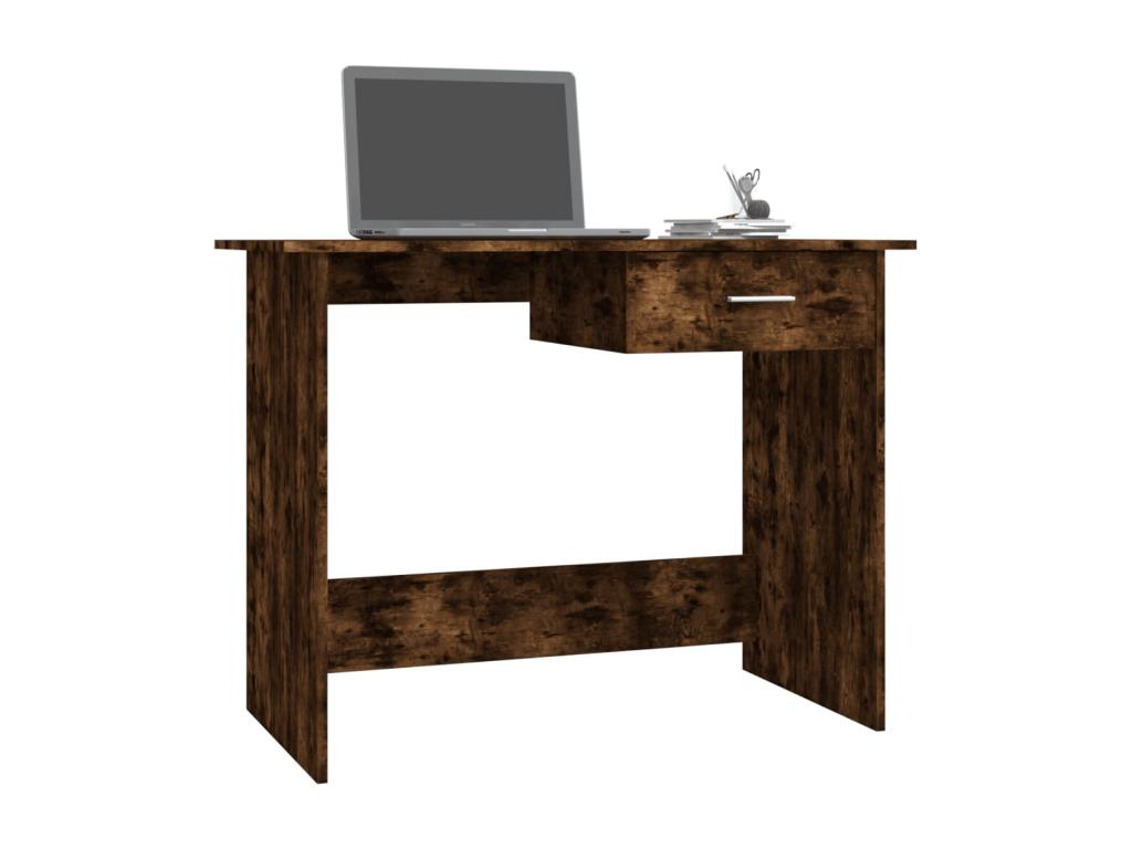 Smoked Oak Desk 100x50x76 cm Engineered Wood XWKO76219
